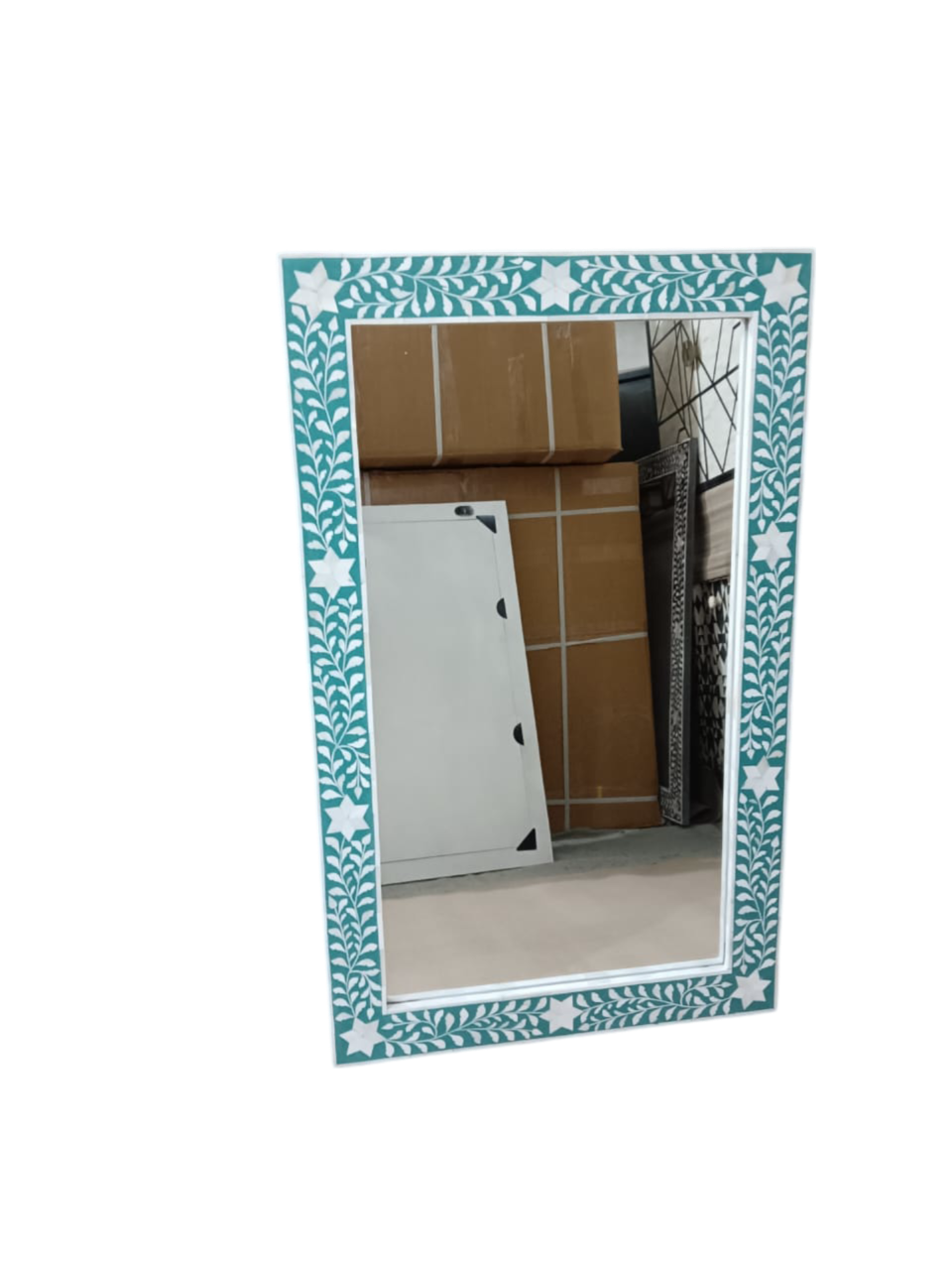 Bone Inlay Mirror Frame