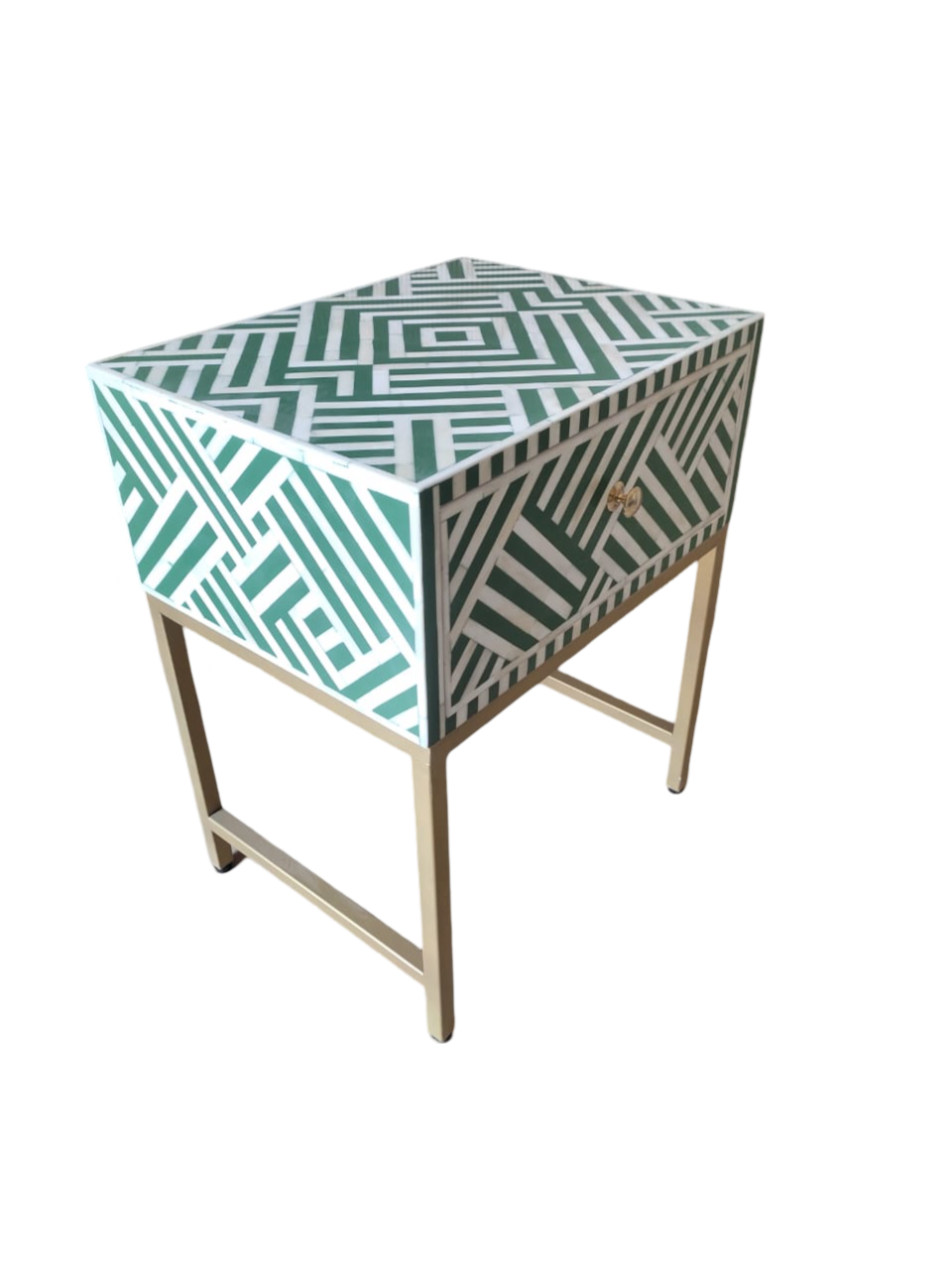 Side Table Bone Inlay